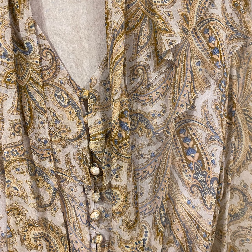 Zimmermann Paisley Print Jumpsuit in Cream and Brown - Picture 4 of 7